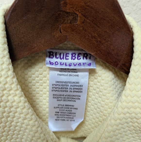 Blueberi Boulevard Easter Pastel Butter Yellow Bow Flower Button Coat. Size 24mo - Picture 2 of 5